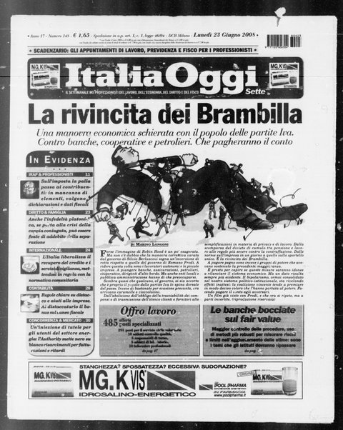 Italia oggi : quotidiano di economia finanza e politica